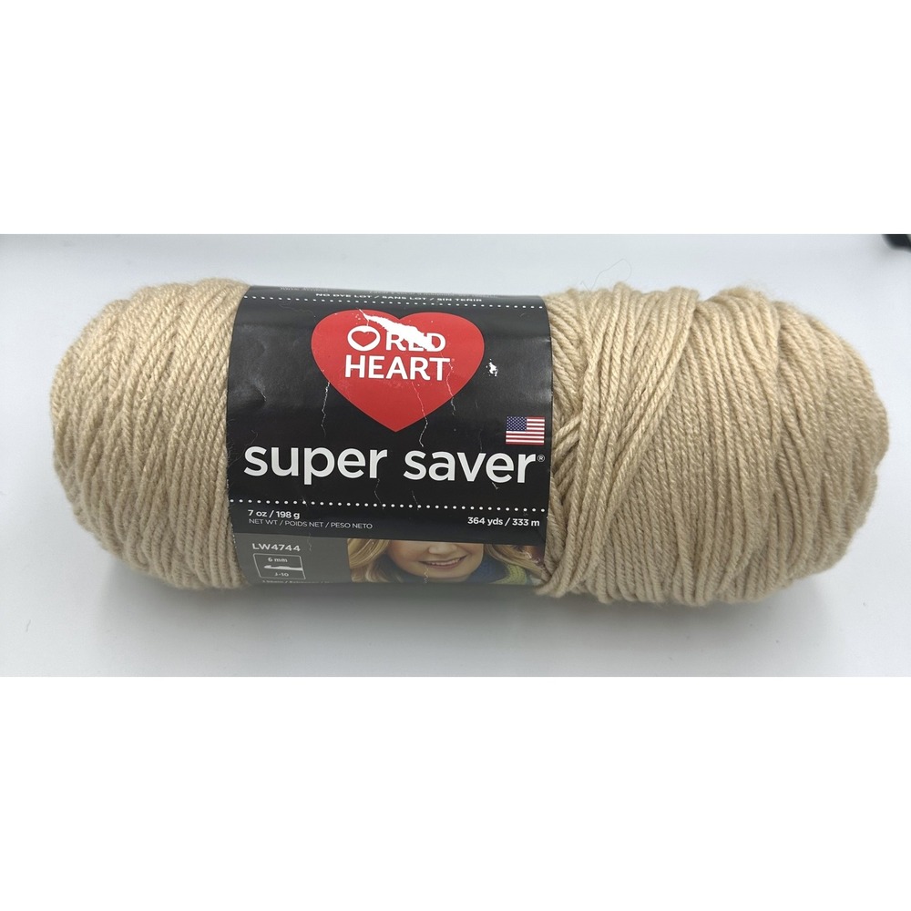 Red Heart Super Saver Yarn Buff Chamois Beige 0334 7oz 364yd